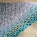 Bambusowa chusta na szydełku - 50% bawełna i 50% bambus (75x150 cm)