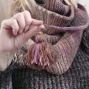 Wełniana, długa chusta, szal - Wrzosowisko