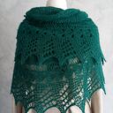 Chusta z alpaki i jedwabiu ręcznie robiona na drutach