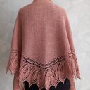 Piękna chusta semele ręcznie robiona na drutach