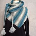 Chusta strzałka ręcznie robiona na drutach