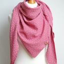 Wiosenna chusta damska, modna chusta bawełniana z muślinu, trójkątna chusta różowa