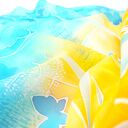 Apaszka jedwabna malowana Motyle na Łące