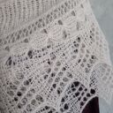 Chusta z alpaki i jedwabiu ręcznie robiona na drutach