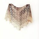 Bawełniana chusta z motywem liści ręcznie robiona