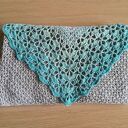 Bambusowa chusta na szydełku - 50% bawełna i 50% bambus (75x150 cm)