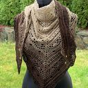 RĘCZNIE WYKONANA CHUSTA W ODCIENIACH BEŻU I BRĄZU handmade