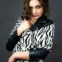 Szal z futra w zebre - wieczorowa etola glamour