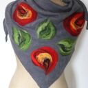 szara chusta handmade wełniana