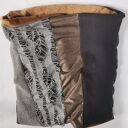 Komin patchworkowy kolory ziemi wciągany przez głowę rozmiar uniwersalny, połączenie różnych mate