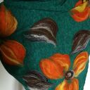 Zielona i turkusowa chusta handmade z wełny merynosów (97x160)