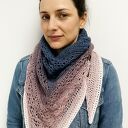 Chusta Ombre Klaziena - ręcznie robiona szydełkowa
