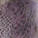 Narzutka w kwiaty, moher ze złotą nitką