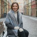 Szydełkowa Chusta - Błękitne ukojenie z nutą beżu