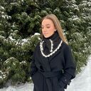 Mira szal chusta z baby alpaki z ozdobną ramką alpaka & merino | handmade