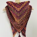 Ciepła kolorowa chusta Granny z chwostami - boho w Twoim stylu