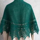 Chusta z alpaki i jedwabiu ręcznie robiona na drutach