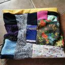 komin patchworkowy boho handmade kolorowy ciepły - box 44 szyty z kawałków, miły, miękki, na podszewc