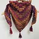 Ciepła kolorowa chusta Granny z chwostami - boho w Twoim stylu