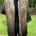 Ręcznie wykonana chusta w odcieniach beżu i brązu - szydełko (handmade)