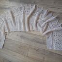 Chusta z alpaki i jedwabiu ręcznie robiona na drutach