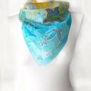 Apaszka jedwabna malowana Motyle na Łące