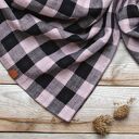 Duża chusta damska na wiosnę z bawełny organicznej, modna chusta w kratkę, chusta muślinowa damska