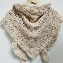 Duża chusta ślubna Daisy Chain ręcznie robiona blady róż