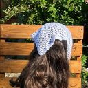 Boho szydełkowa bandana z bawełny i bambusa - lekka, ażurowa