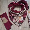 Zestaw. Chusta zamotaniec i mitenki. Handmade