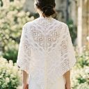 Chusta ślubna handmade ręcznie robiona miękka elegancka biała