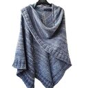 Ręcznie robiona trójkątna chusta - blue jeans