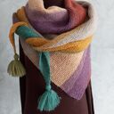 Chusta strzałka ręcznie robiona na drutach