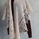 Chusta z alpaki i jedwabiu ręcznie robiona na drutach