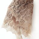 Bawełniana chusta z motywem liści ręcznie robiona