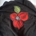 Super prezent na dzień mamy czarny ostatnie bez powtórek filcowany wełniany miły i ciepły szal handm