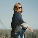 Lekka chusta Lento tweed z alpaki, ręcznie robiona na drutach