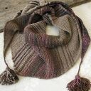 Wełniana, długa chusta, szal - Wrzosowisko