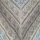 Szydełkowa Chusta - Błękitne ukojenie z nutą beżu