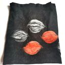 Czarny komin tuba z filcowanej wełny 33x48 cm - na podszewce