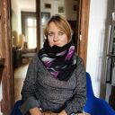 Boho komin wełniany z merino w kwiaty - tuba, która otula szyję