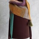 Chusta strzałka ręcznie robiona na drutach