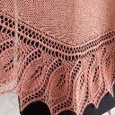 Piękna chusta semele ręcznie robiona na drutach