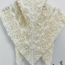 Chusta ślubna handmade ecru - miękka etola Daisy Chain z merino