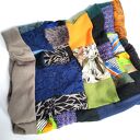 Komin patchworkowy kolorowy folkowy według zasady zero waste, polecam box 44