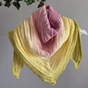 Chusta szydełkowa ręcznie robiona 154x65 cm KOKONEK Classic Limetka Wanilia Morela