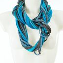 zamotka dzianinowy naszyjnik blue