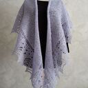 Chusta z alpaki i jedwabiu ręcznie robiona na drutach