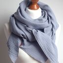 WIOSENNA chusta damska, modna chusta bawełniana z muślinu, trójkątna