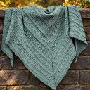 Wełniana chusta szydełkowa zielona crochet shawl green handmade